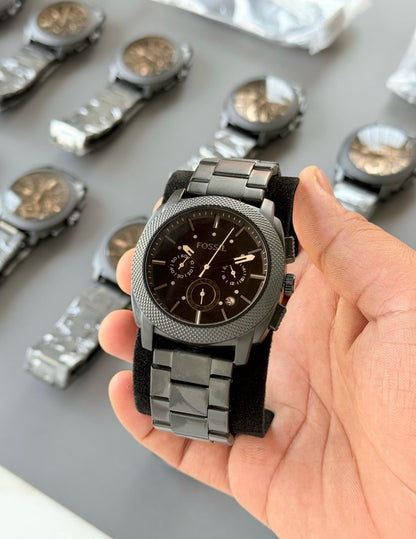Fossil Machine Chronograph Analog Ion-Plated Black Dial Men's Watch