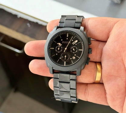 Fossil Machine Chronograph Analog Ion-Plated Black Dial Men's Watch