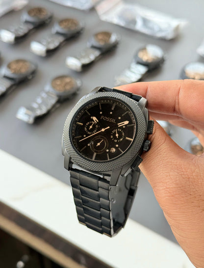 Fossil Machine Chronograph Analog Ion-Plated Black Dial Men's Watch