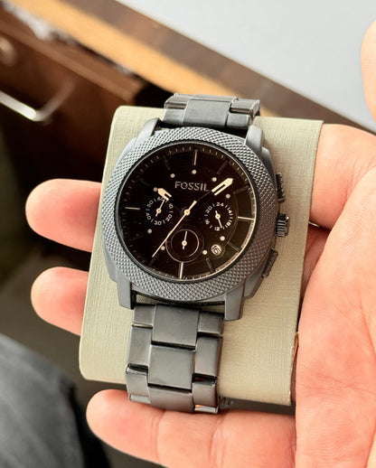 Fossil Machine Chronograph Analog Ion-Plated Black Dial Men's Watch