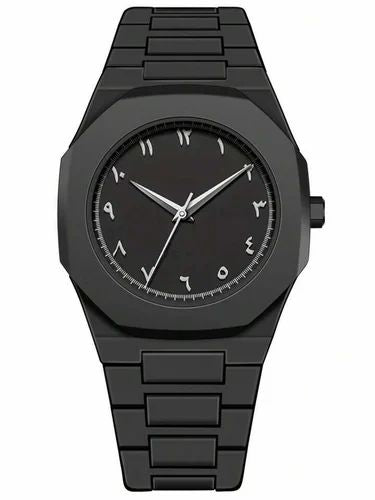 Arabic Numeral Watch All Black