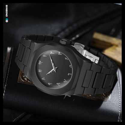 Arabic Numeral Watch All Black