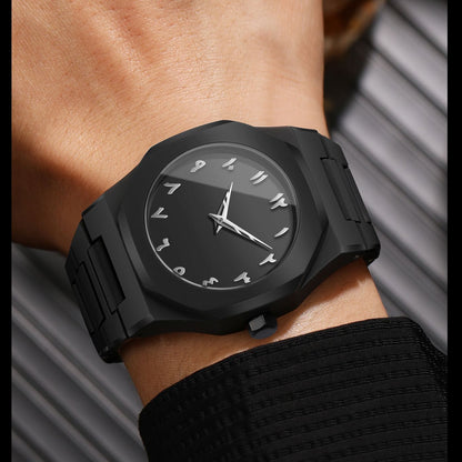 Arabic Numeral Watch All Black