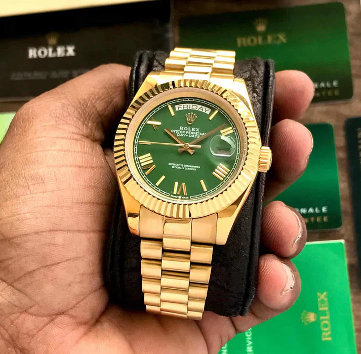 ROLEX Day-Date 41 ROSE GOLD GREEN