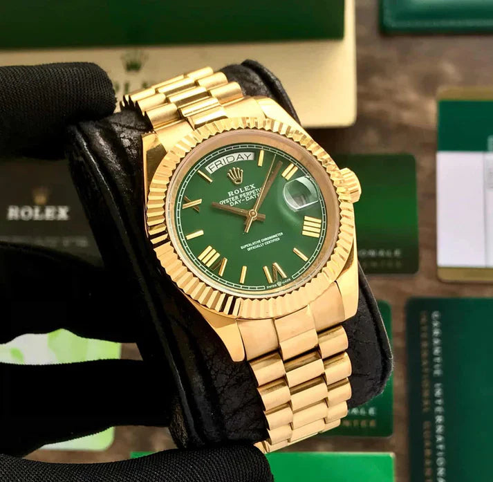 ROLEX Day-Date 41 ROSE GOLD GREEN