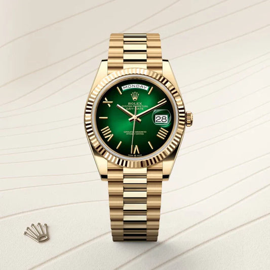 ROLEX Day-Date 41 ROSE GOLD GREEN