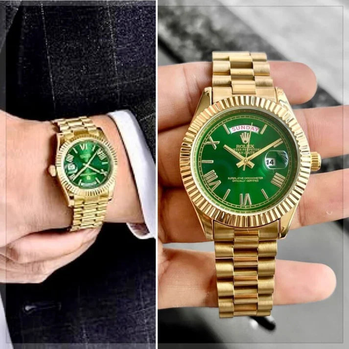 ROLEX Day-Date 41 ROSE GOLD GREEN