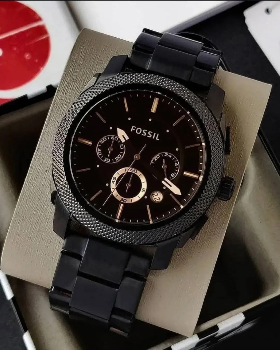 Fossil Machine Chronograph Analog Ion-Plated Black Dial Men's Watch