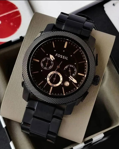 Fossil Machine Chronograph Analog Ion-Plated Black Dial Men's Watch