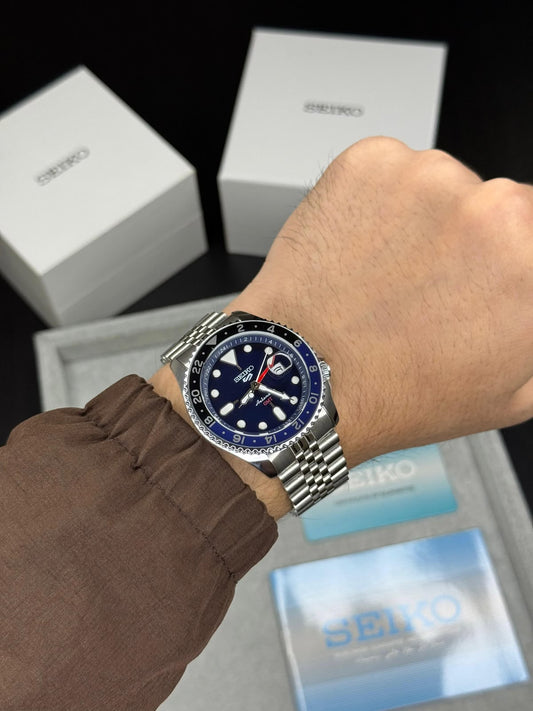Seiko Ocean Blue GMT Automatic Steel Watch